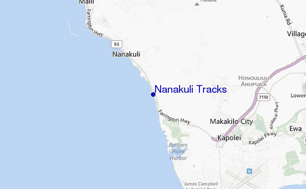 carte de localisation de Nanakuli Tracks