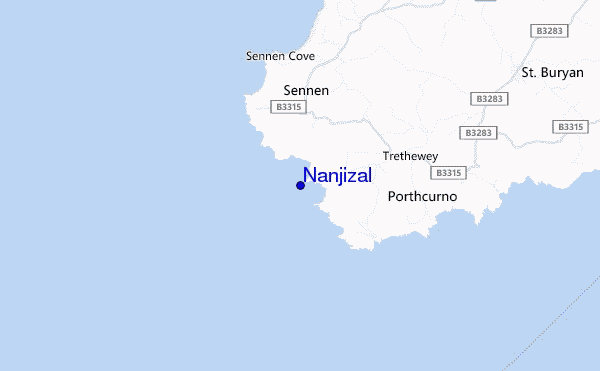 carte de localisation de Nanjizal