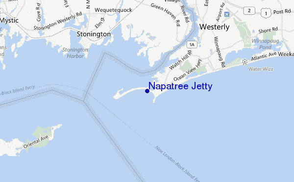 carte de localisation de Napatree Jetty