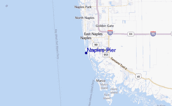 Naples Pier Location Map