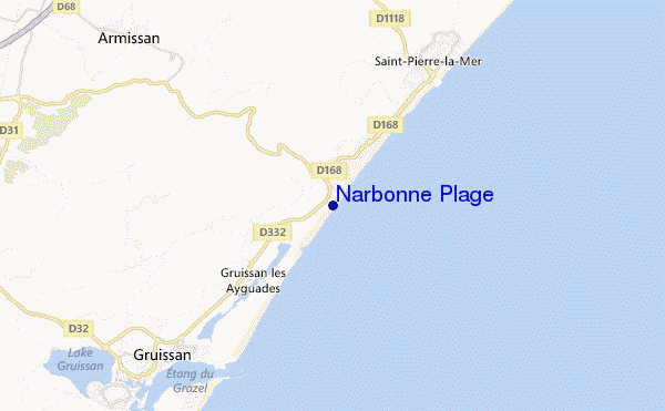 carte de localisation de Narbonne Plage