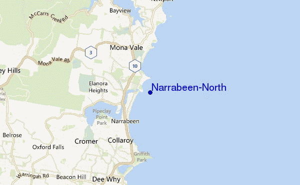 carte de localisation de Narrabeen-North