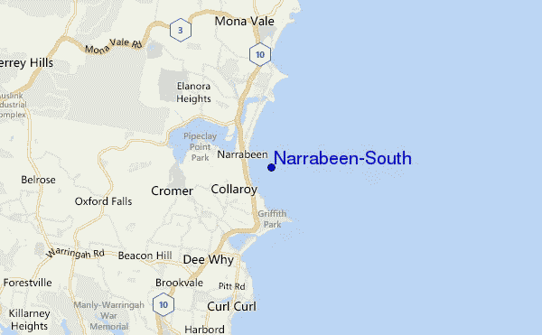 carte de localisation de Narrabeen-South