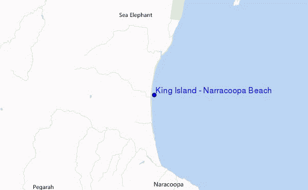 carte de localisation de King Island - Narracoopa Beach