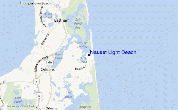 carte de localisation de Nauset Light Beach