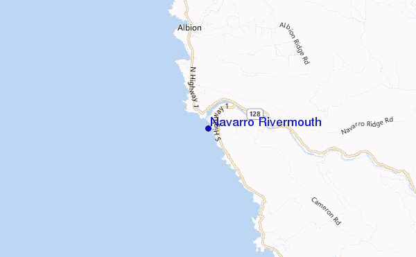 carte de localisation de Navarro Rivermouth