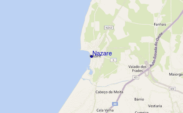 carte de localisation de Nazare