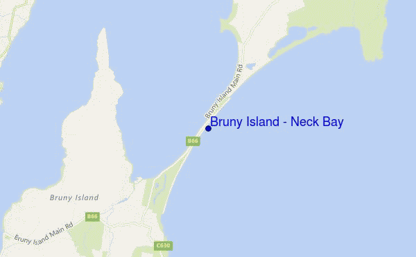 carte de localisation de Bruny Island - Neck Bay
