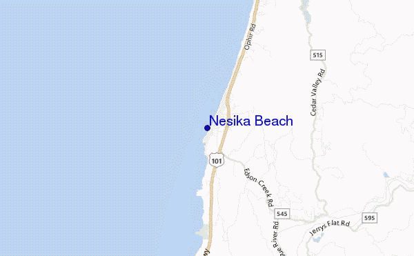 carte de localisation de Nesika Beach