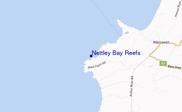 carte de localisation de Nettley Bay Reefs
