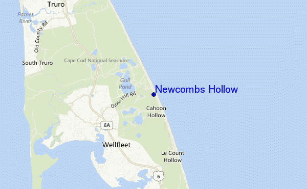 carte de localisation de Newcombs Hollow
