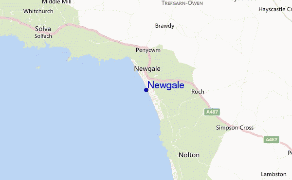 carte de localisation de Newgale