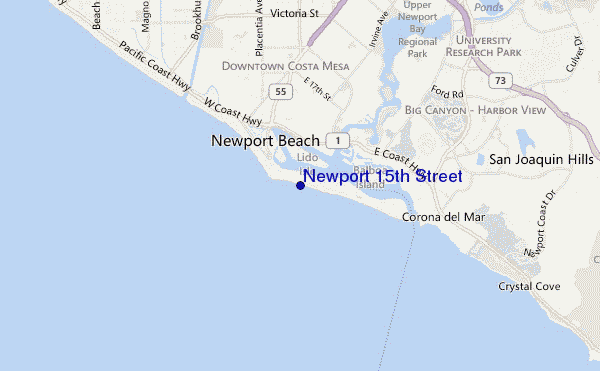 carte de localisation de Newport 15th Street