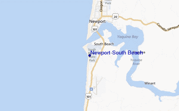 carte de localisation de Newport-South Beach