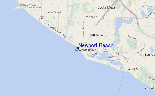 carte de localisation de Newport Beach
