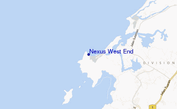 carte de localisation de Nexus West End