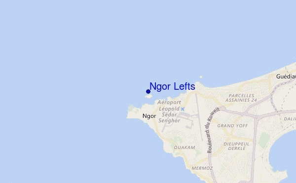 carte de localisation de Ngor Lefts
