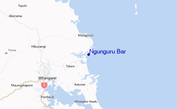 Ngunguru Bar Location Map