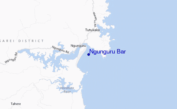 carte de localisation de Ngunguru Bar