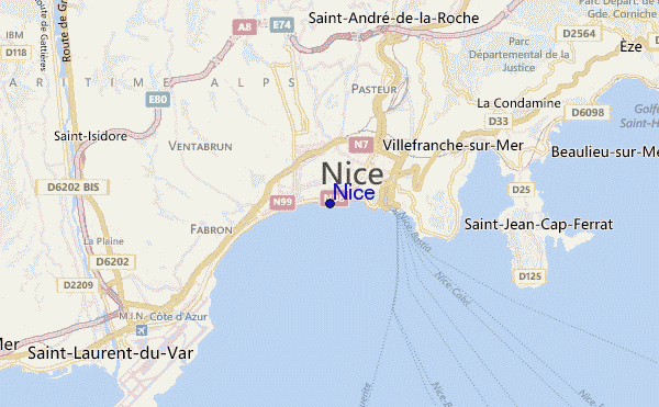 carte de localisation de Nice