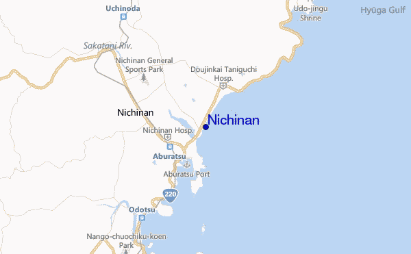 carte de localisation de Nichinan