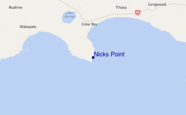carte de localisation de Nicks Point