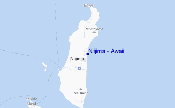 carte de localisation de Niijima - Awaii