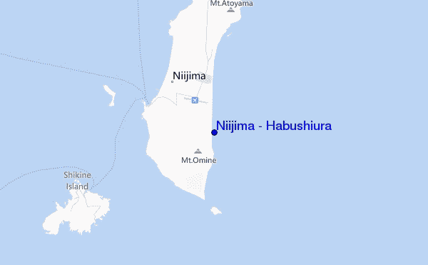 carte de localisation de Niijima - Habushiura