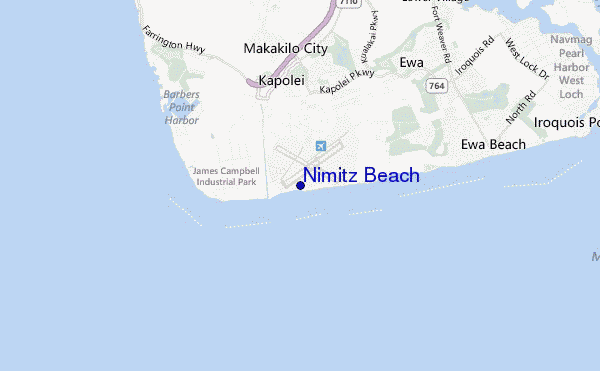 carte de localisation de Nimitz Beach