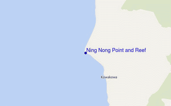 carte de localisation de Ning Nong Point and Reef