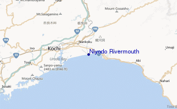 Niyodo Rivermouth Location Map