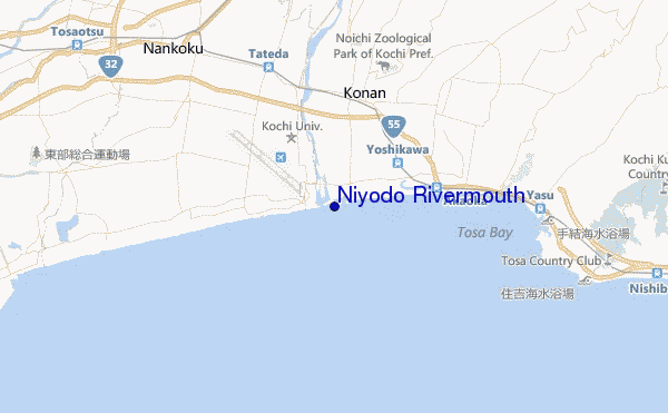 carte de localisation de Niyodo Rivermouth