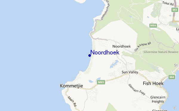 carte de localisation de Noordhoek