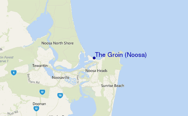 carte de localisation de The Groin (Noosa)