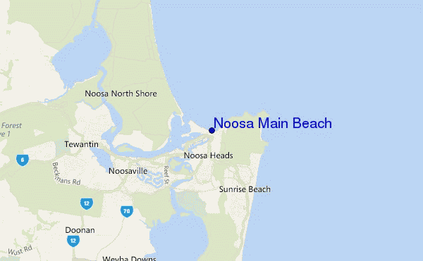 carte de localisation de Noosa Main Beach