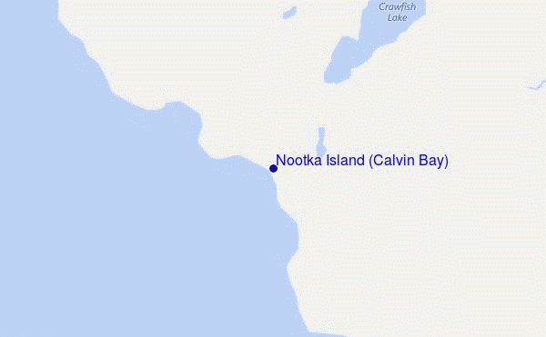 carte de localisation de Nootka Island (Calvin Bay)