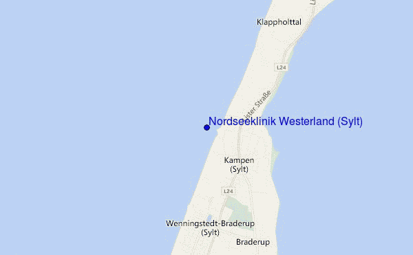 carte de localisation de Nordseeklinik Westerland (Sylt)