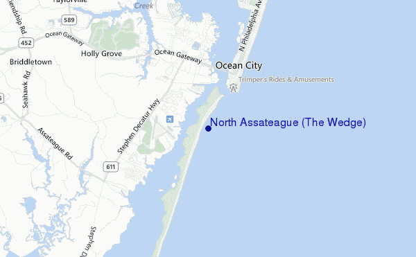 carte de localisation de North Assateague (The Wedge)