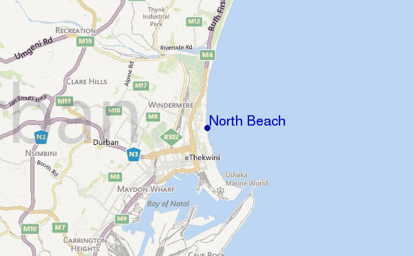 carte de localisation de North Beach
