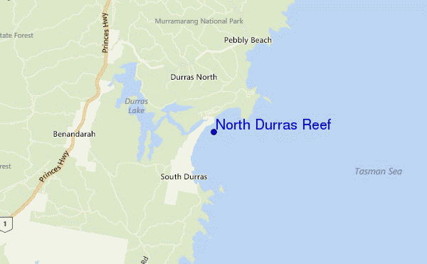 carte de localisation de North Durras Reef