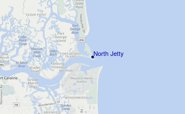 carte de localisation de North Jetty