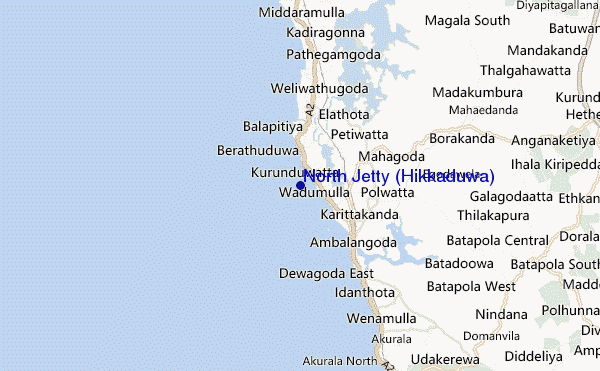 carte de localisation de North Jetty (Hikkaduwa)