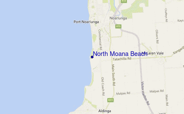 carte de localisation de North Moana Beach