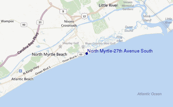 carte de localisation de North Myrtle/27th Avenue South