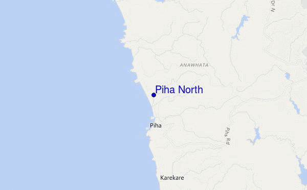 carte de localisation de Piha North