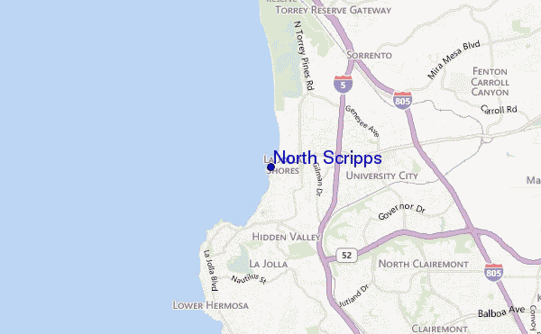 carte de localisation de North Scripps