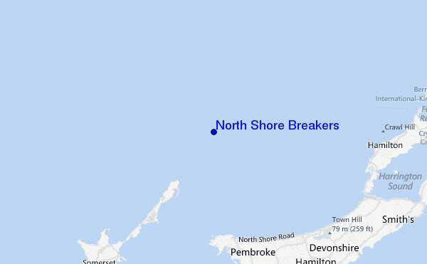 carte de localisation de North Shore Breakers