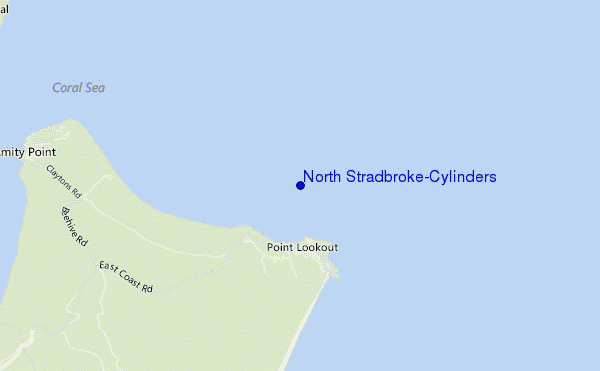 carte de localisation de North Stradbroke-Cylinders