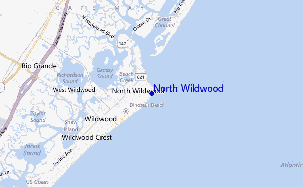 carte de localisation de North Wildwood