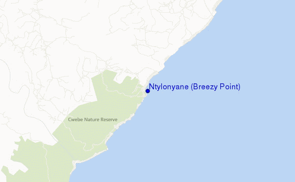 carte de localisation de Ntylonyane (Breezy Point)